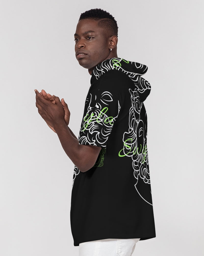 Swylang Men's All-Over Print Premium Heavyweight Short Sleeve Hoodie
