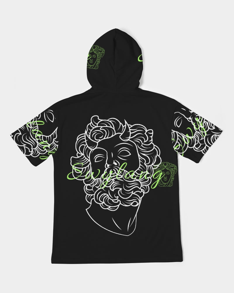 Swylang Men's All-Over Print Premium Heavyweight Short Sleeve Hoodie
