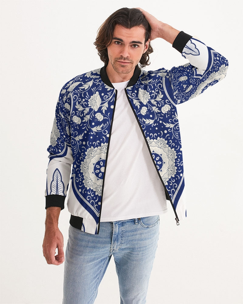 Wealthy Men's All-Over Print Bomber Jacket