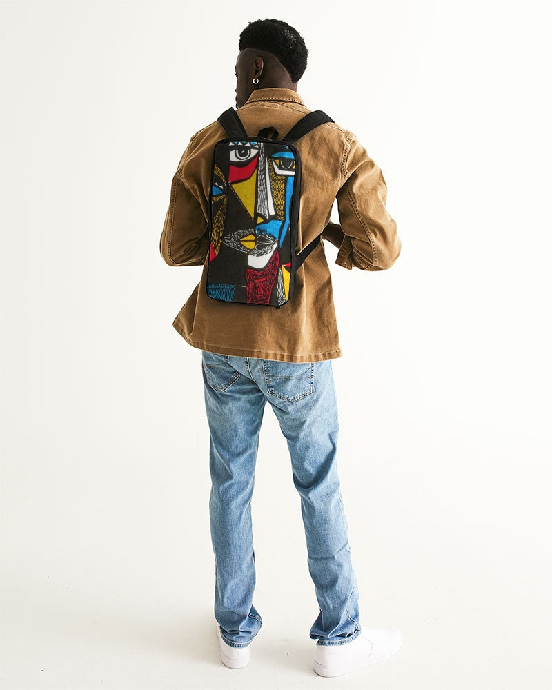 Abstract Face Slim Tech Backpack
