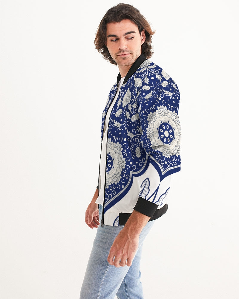Wealthy Men's All-Over Print Bomber Jacket