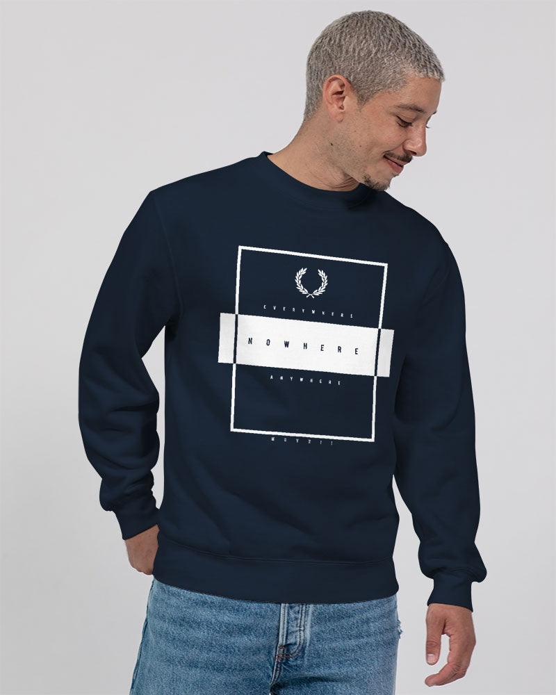 NOWHERE-WHITE Unisex Premium Crewneck Sweatshirt | Lane Seven