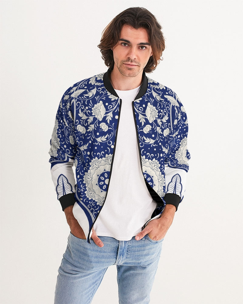 Wealthy Men's All-Over Print Bomber Jacket