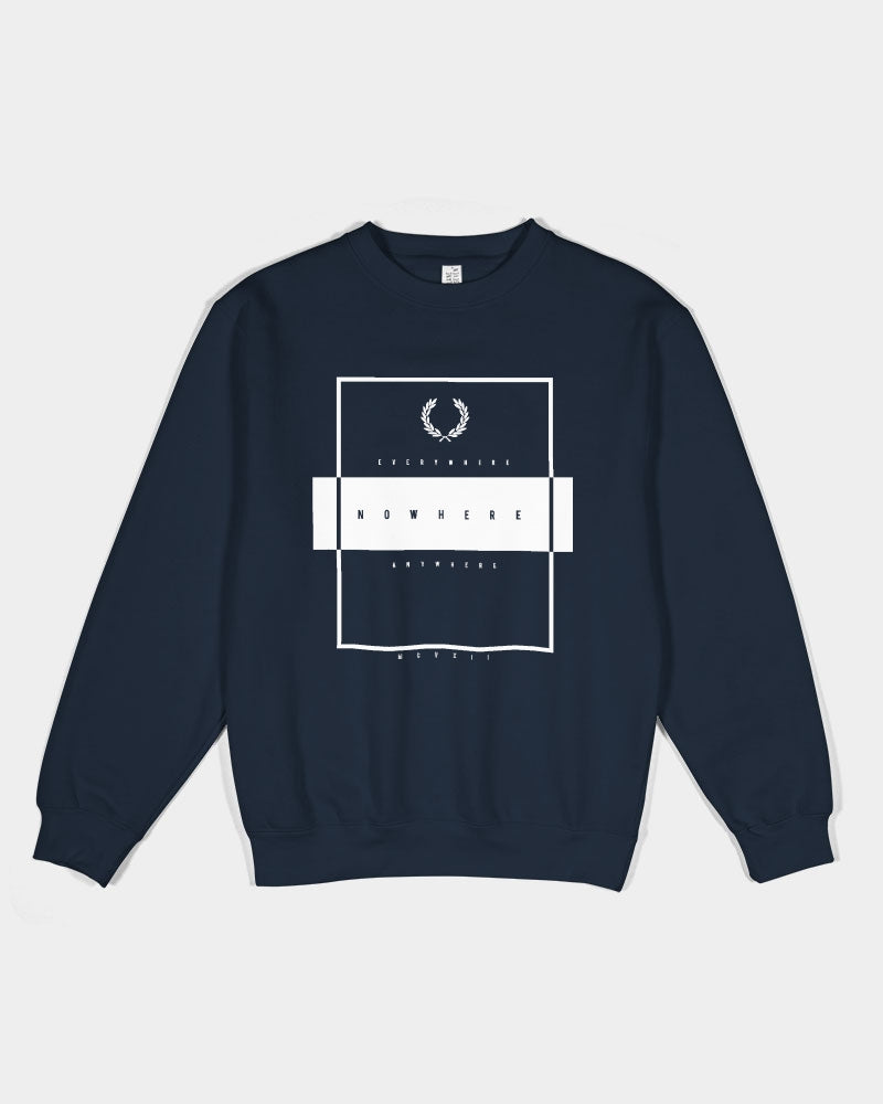 NOWHERE-WHITE Unisex Premium Crewneck Sweatshirt | Lane Seven