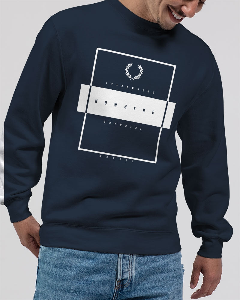 NOWHERE-WHITE Unisex Premium Crewneck Sweatshirt | Lane Seven