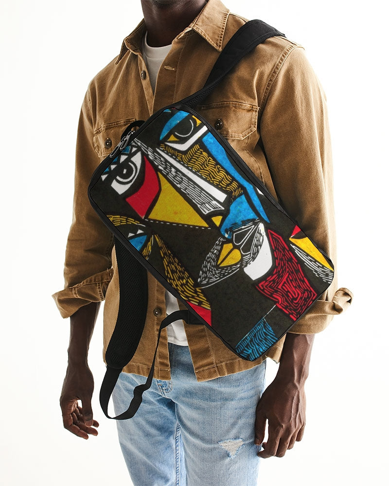 Abstract Face Slim Tech Backpack
