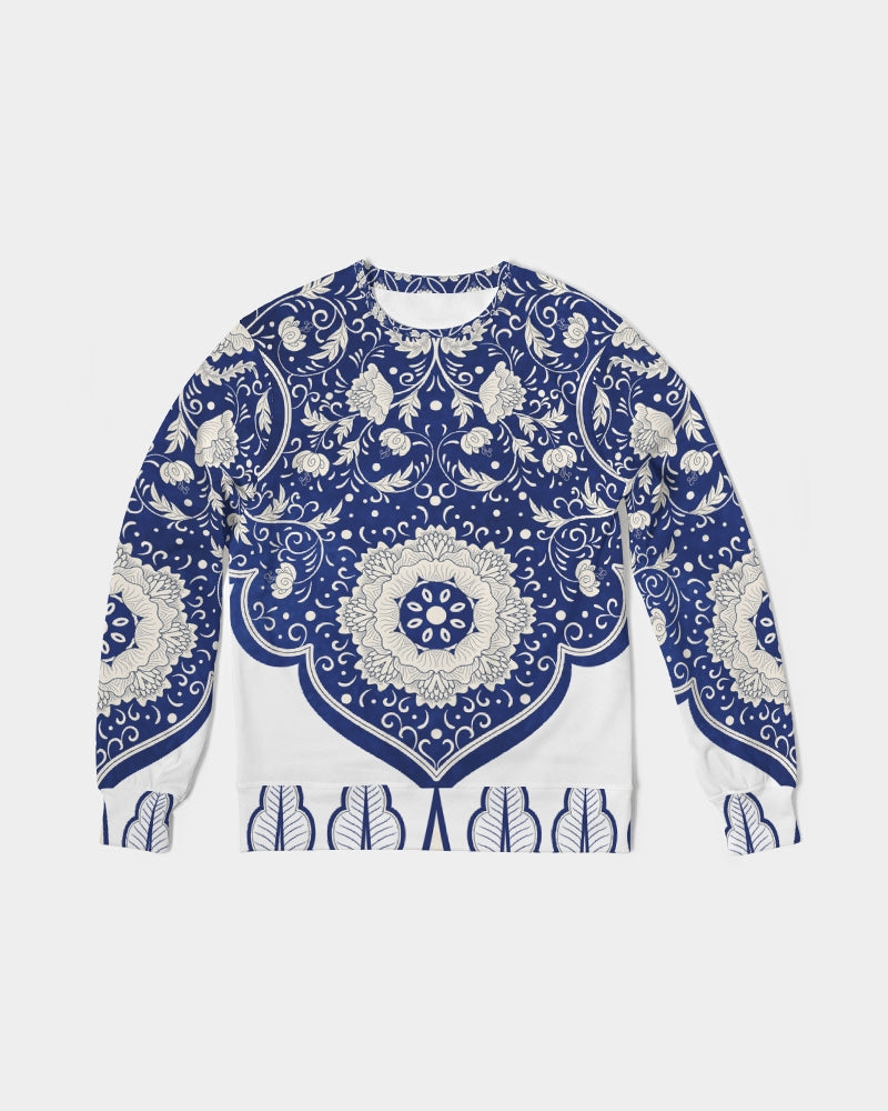 Wealthy Men's All-Over Print Classic French Terry Crewneck Pullover