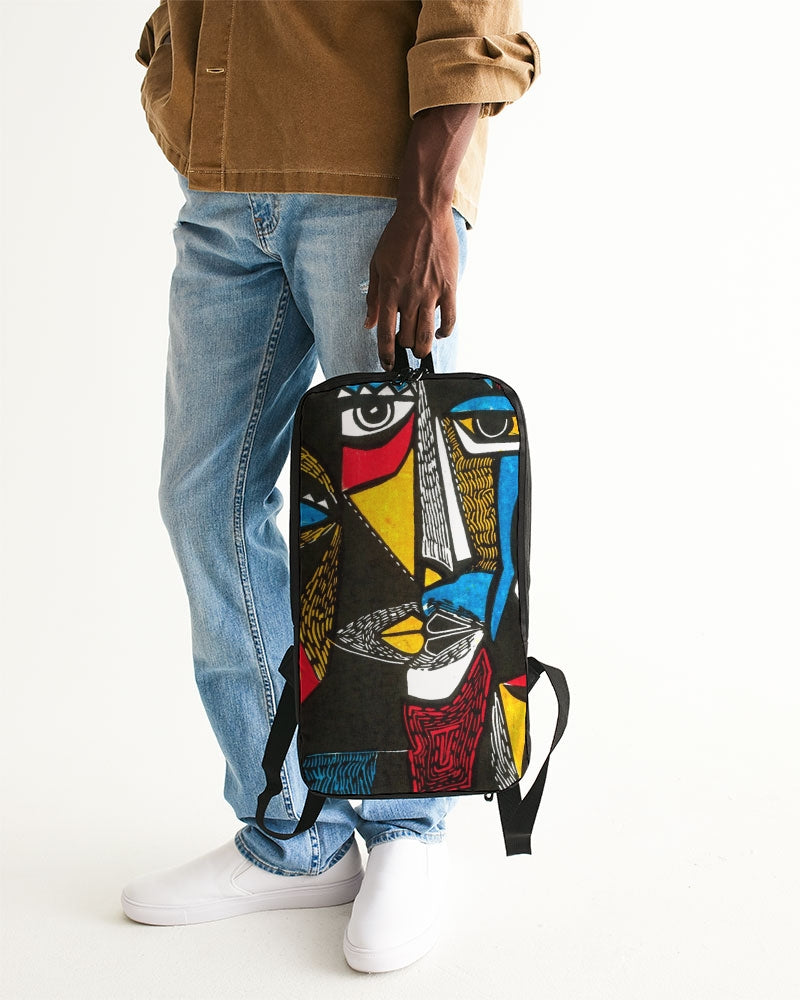 Abstract Face Slim Tech Backpack