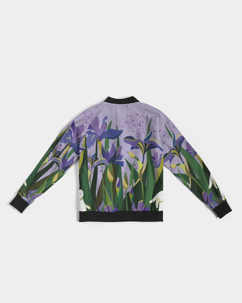 Bunny And Flowers Women's Bomber Jacket