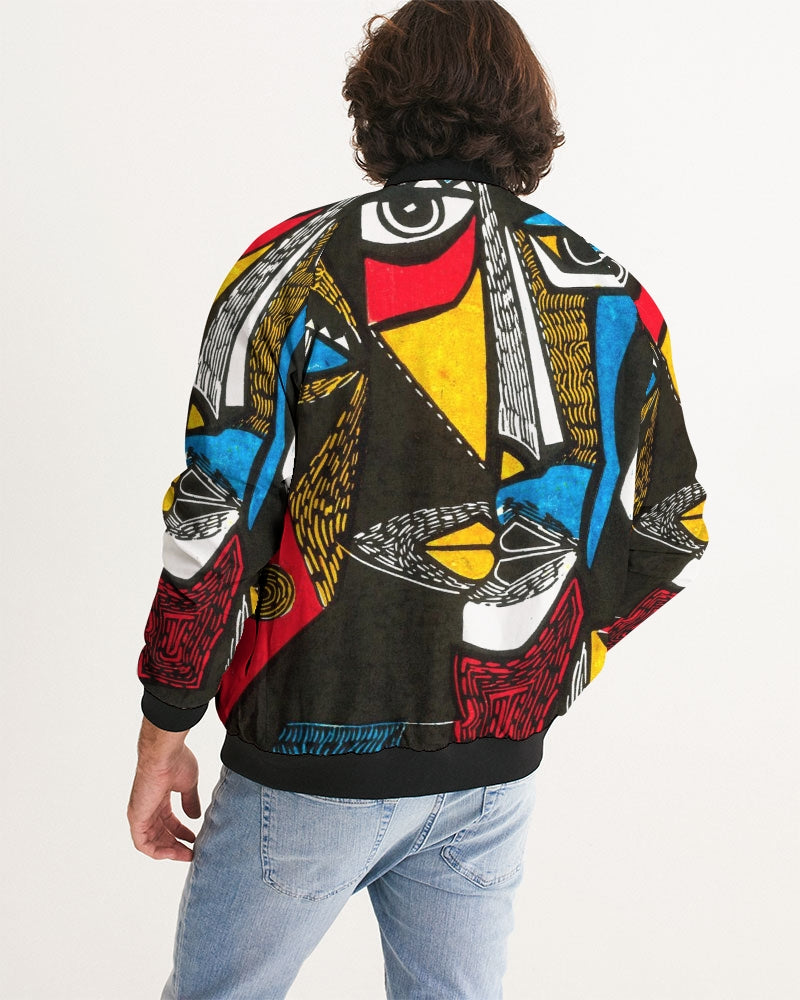 Abstract Face Men's Bomber Jacket