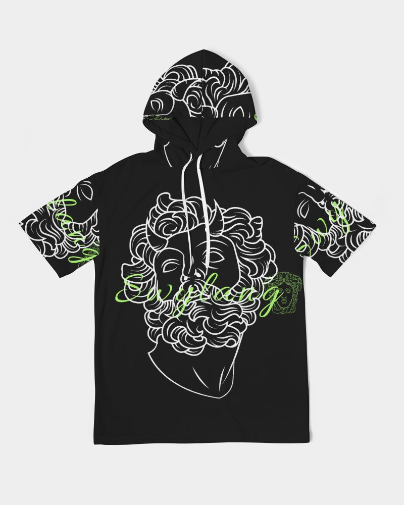 Swylang Men's All-Over Print Premium Heavyweight Short Sleeve Hoodie