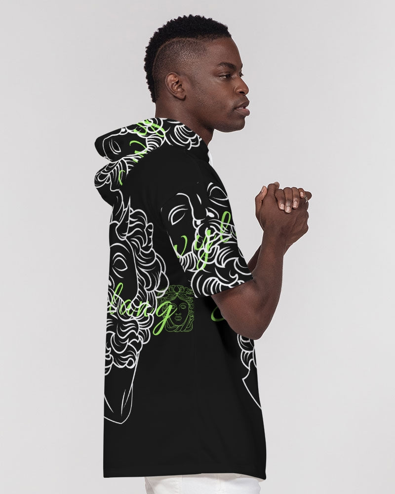 Swylang Men's All-Over Print Premium Heavyweight Short Sleeve Hoodie