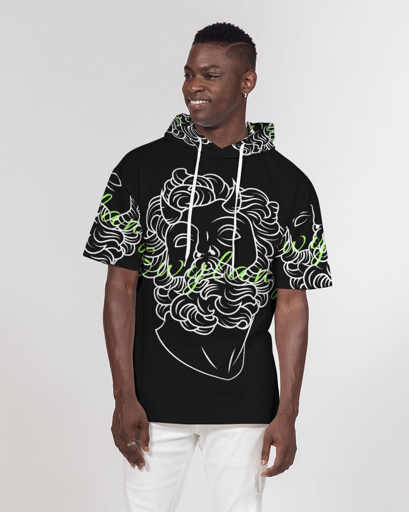Swylang Men's All-Over Print Premium Heavyweight Short Sleeve Hoodie