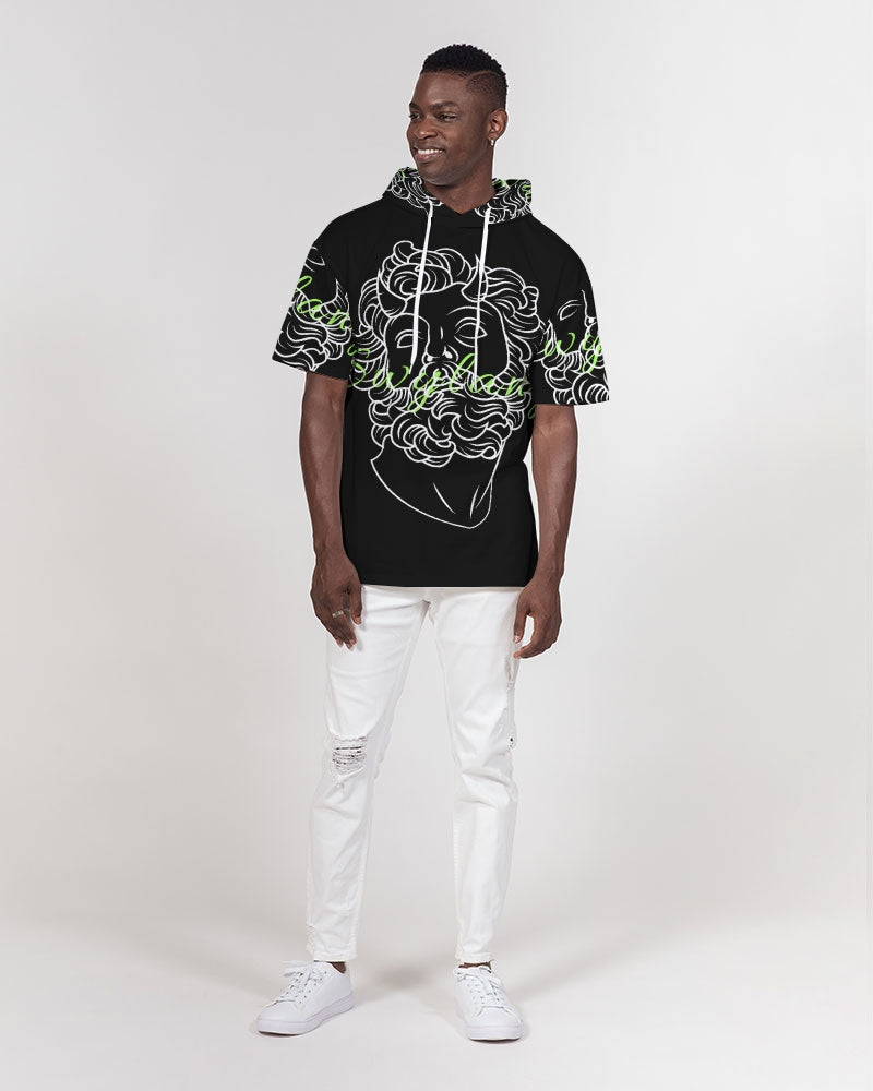 Swylang Men's All-Over Print Premium Heavyweight Short Sleeve Hoodie