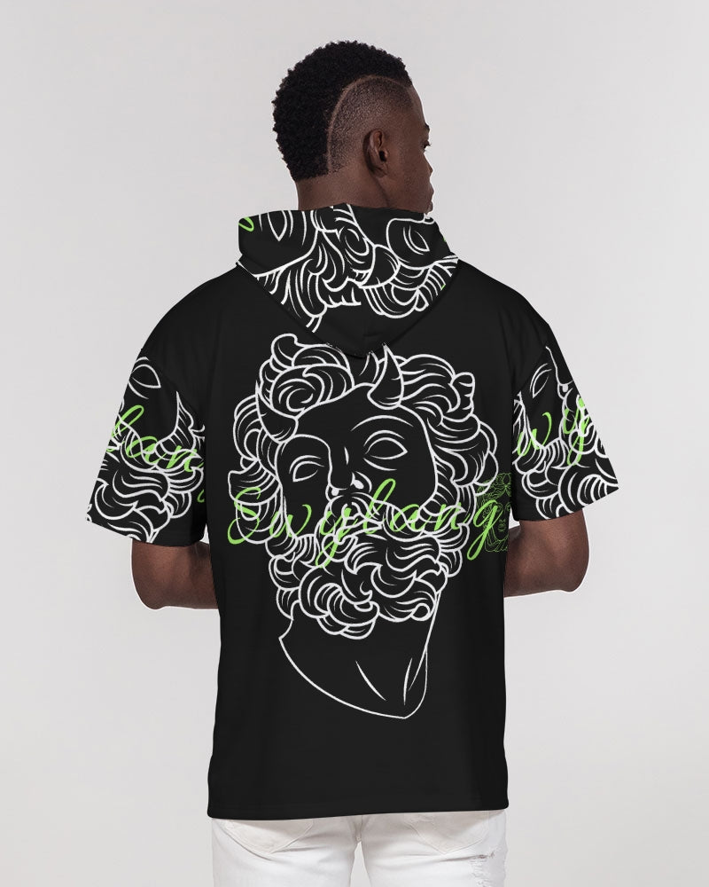 Swylang Men's All-Over Print Premium Heavyweight Short Sleeve Hoodie
