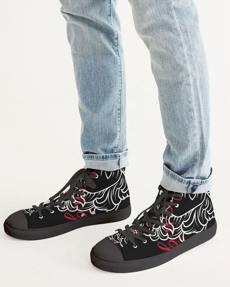 Swylang signatures  Men's Hightop Canvas Shoe - Black