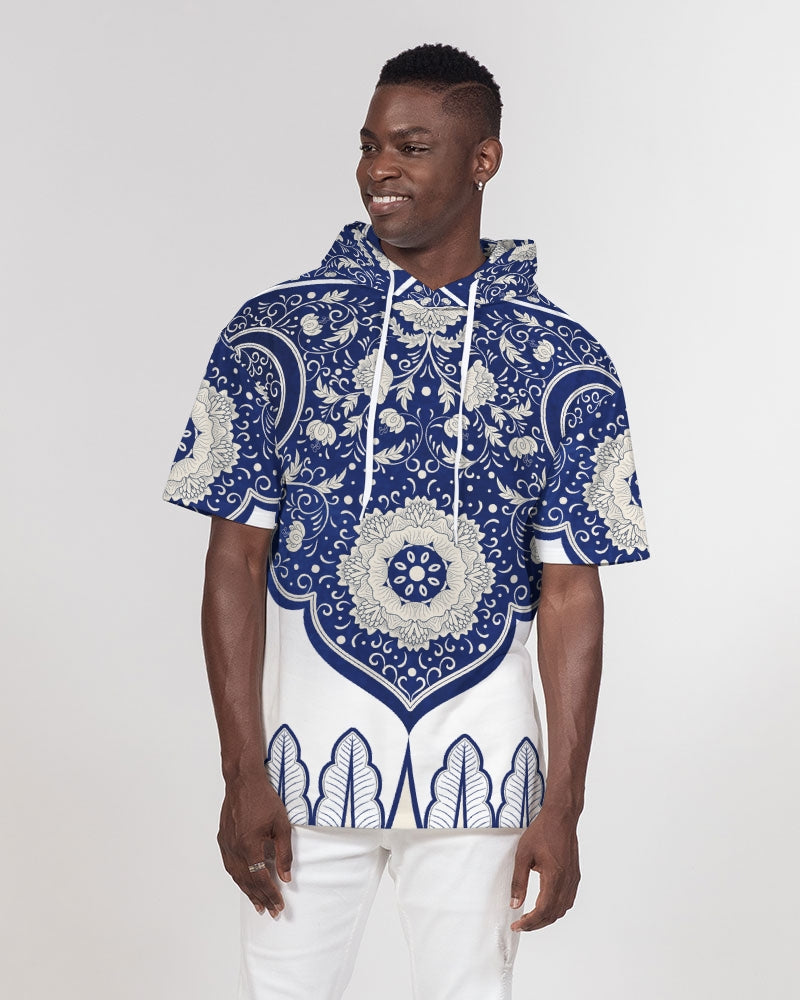 Wealthy Men's All-Over Print Premium Heavyweight Short Sleeve Hoodie