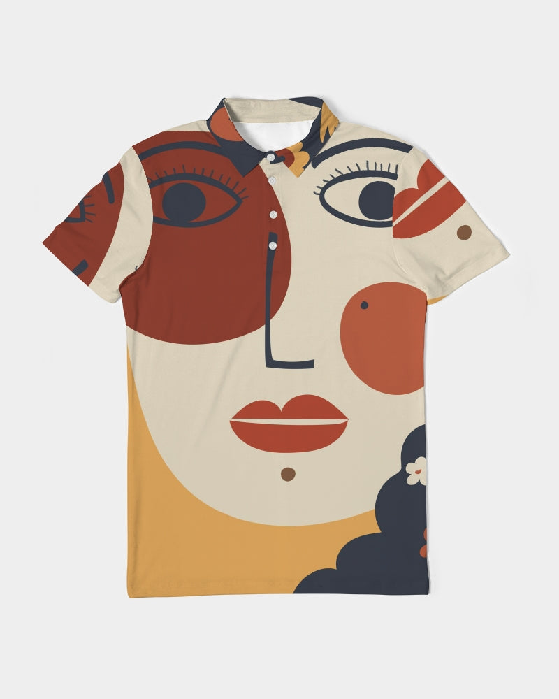 My Lady Men's All-Over Print Slim Fit Short Sleeve Polo