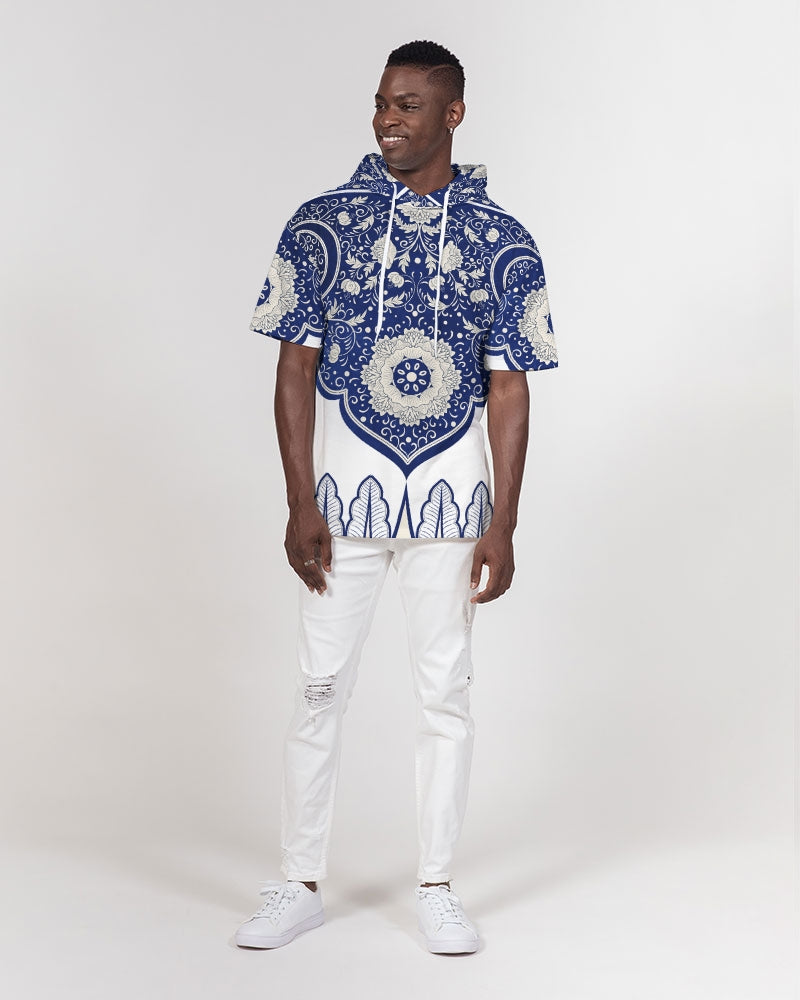 Wealthy Men's All-Over Print Premium Heavyweight Short Sleeve Hoodie