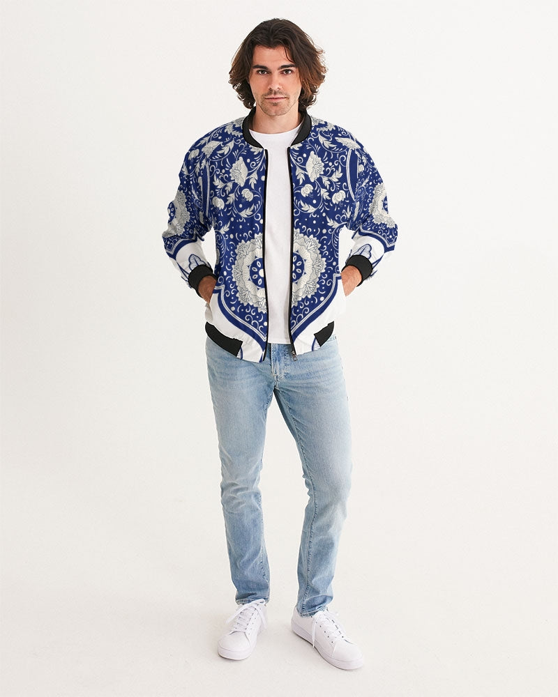 Wealthy Men's All-Over Print Bomber Jacket