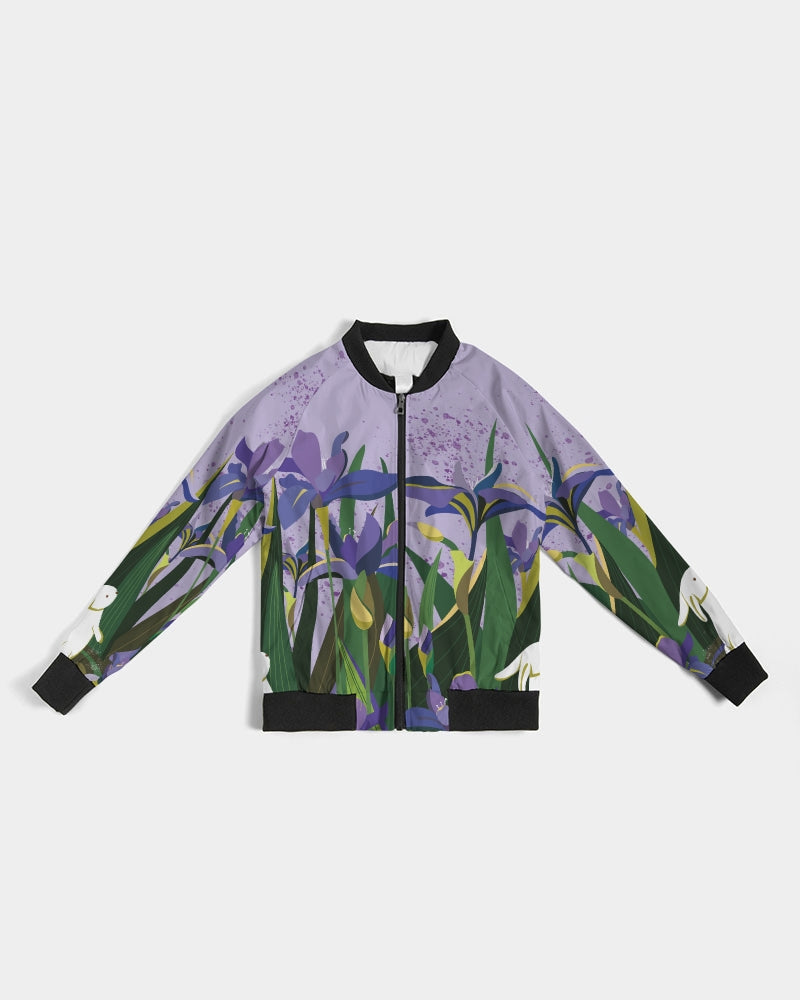 Bunny And Flowers Women's Bomber Jacket