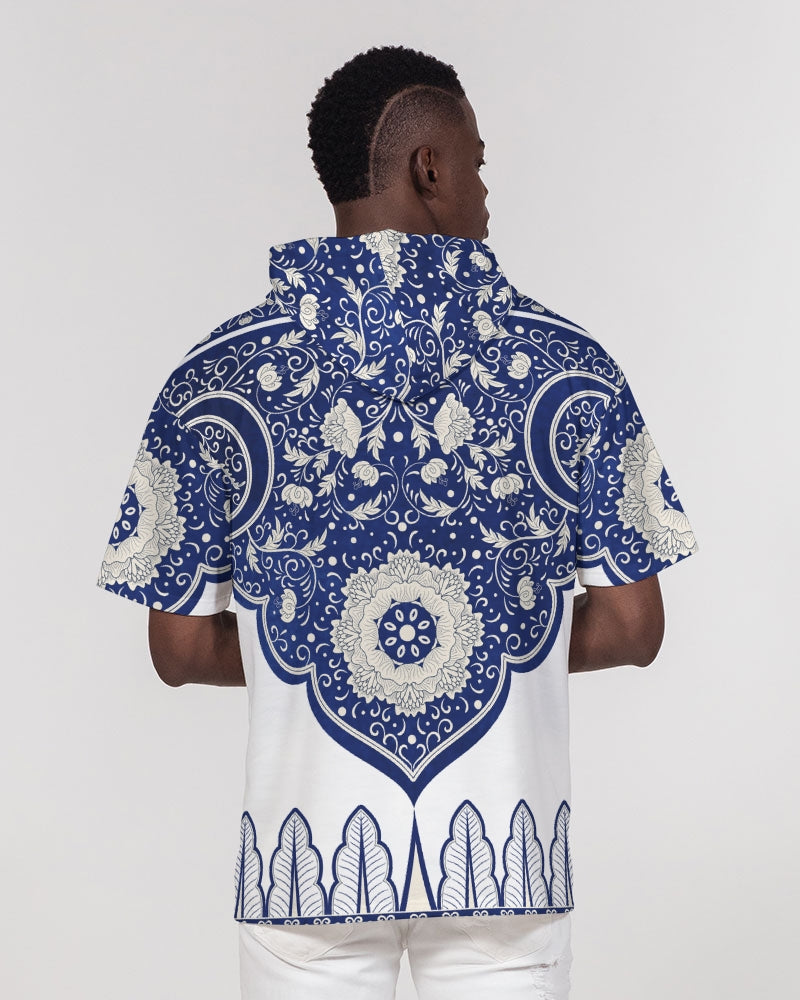 Wealthy Men's All-Over Print Premium Heavyweight Short Sleeve Hoodie